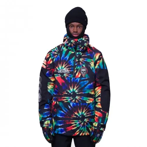 686 Mns Renewal Insulated Anorak Grateful Dead Black Tie Dye