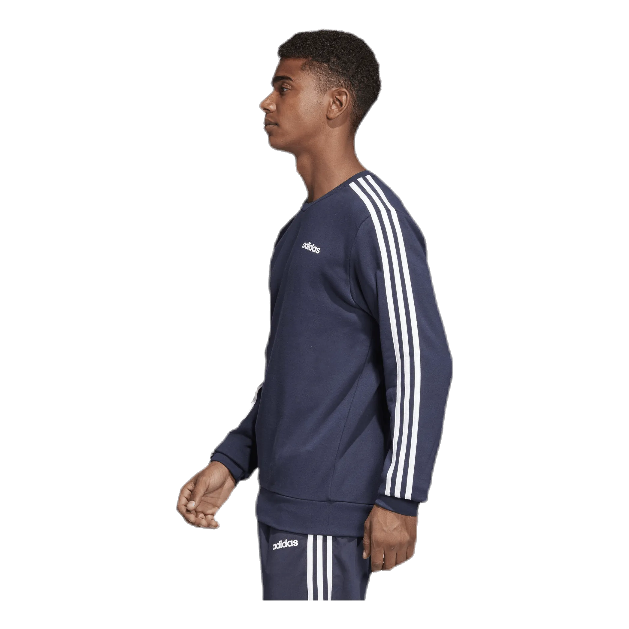 Adidas Essentials 3 Stripes Crewneck French Terry Legend Ink / White