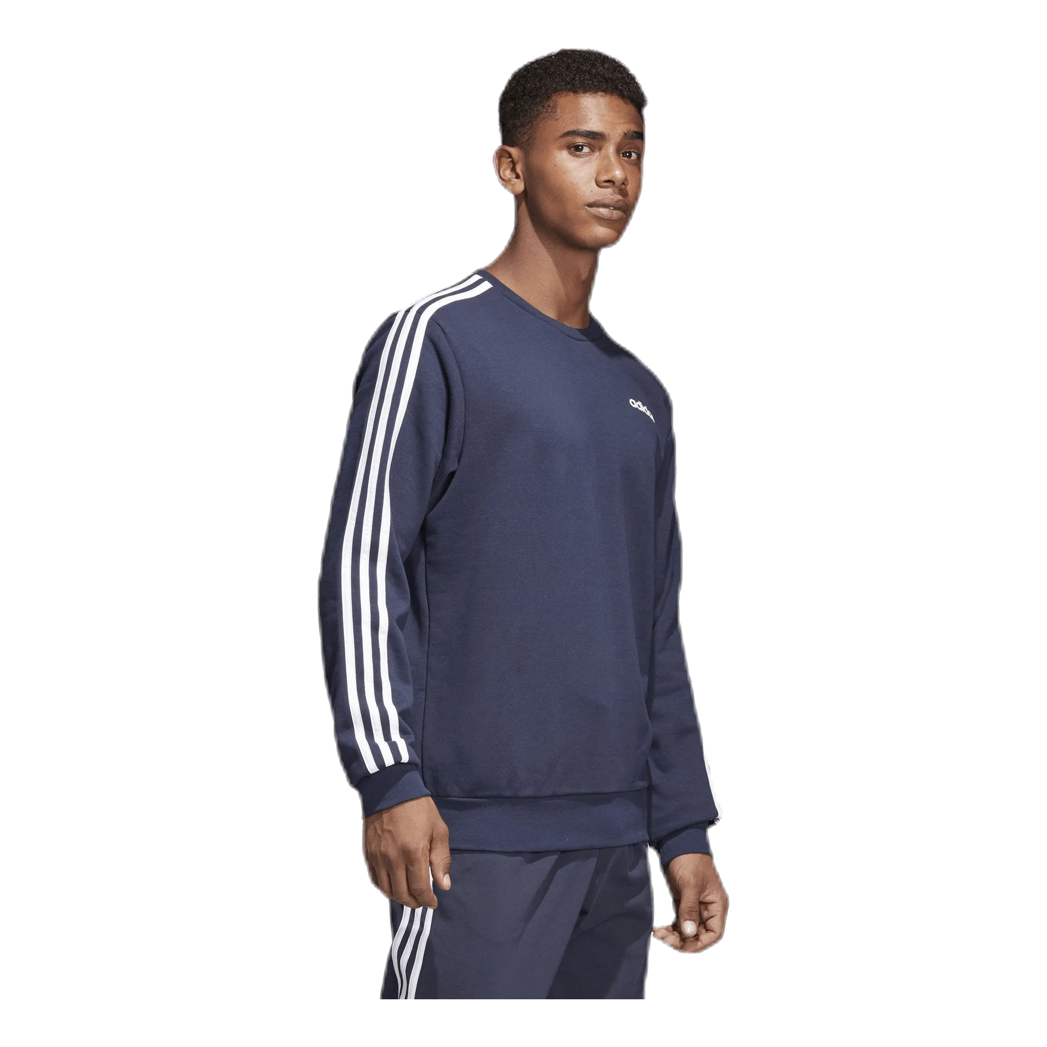 Adidas Essentials 3 Stripes Crewneck French Terry Legend Ink / White