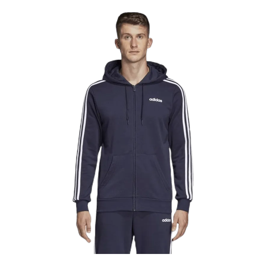 Adidas Essentials 3 Stripes Fullzip French Terry Legend Ink / White