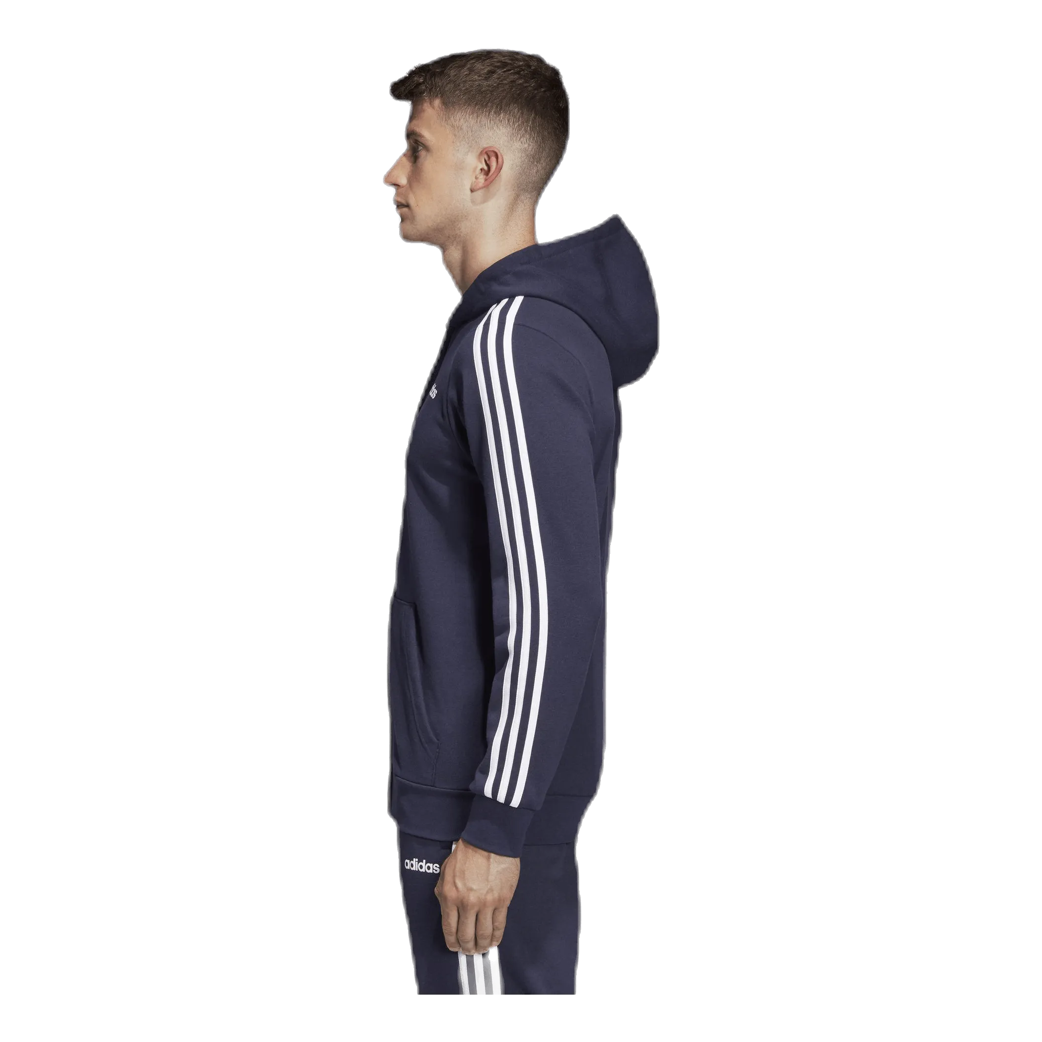 Adidas Essentials 3 Stripes Fullzip French Terry Legend Ink / White