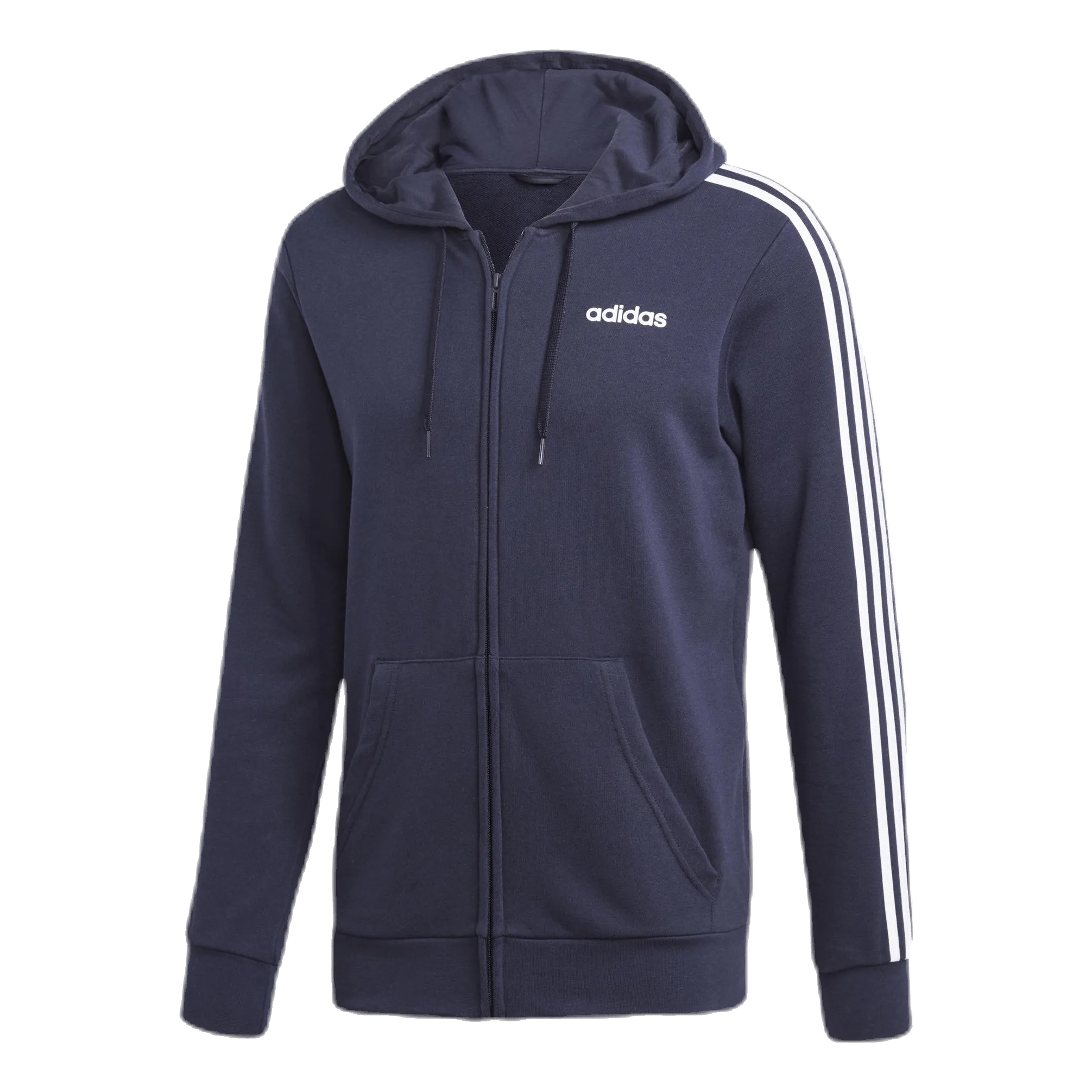 Adidas Essentials 3 Stripes Fullzip French Terry Legend Ink / White