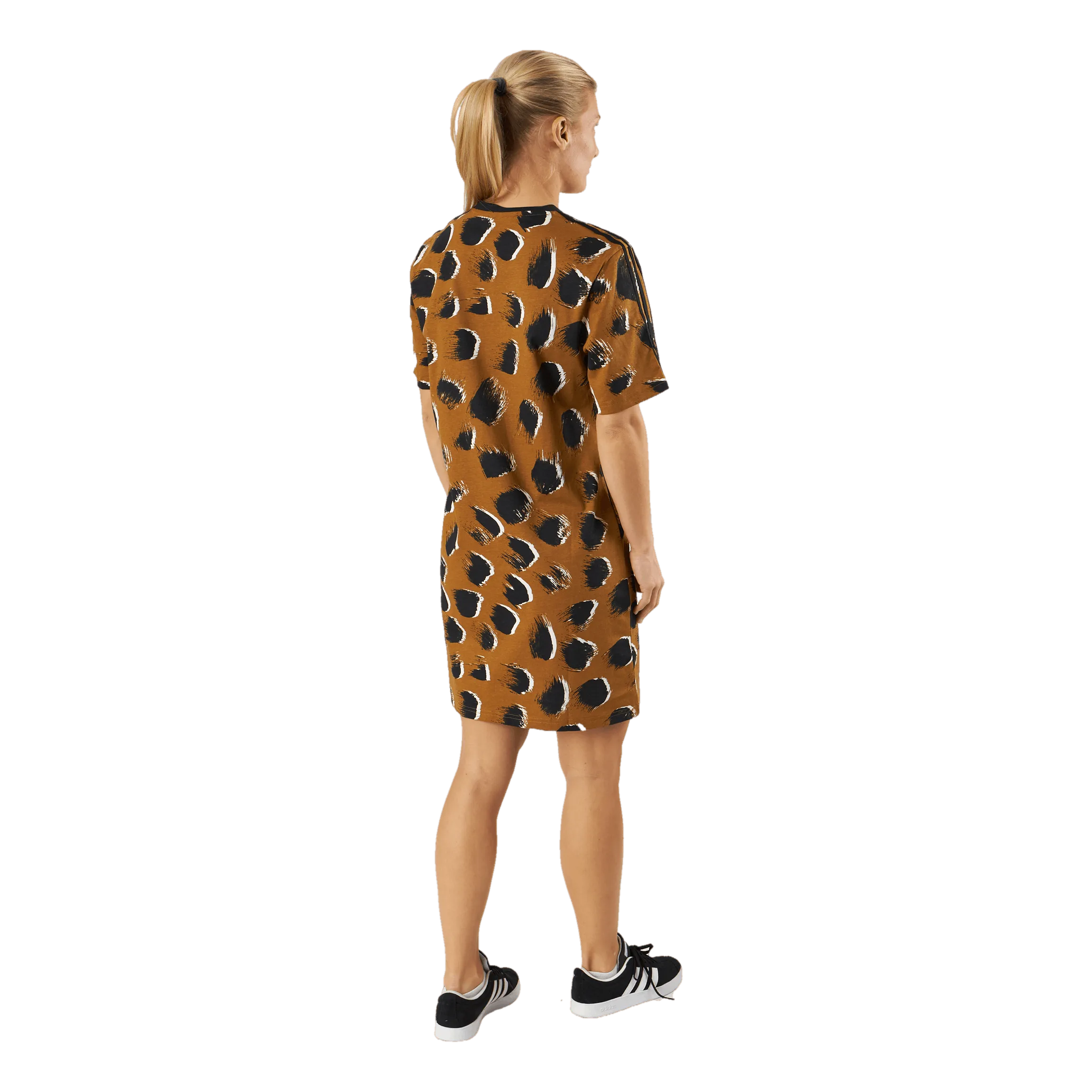 ADIDAS ESSENTIALS 3STRIPES SINGLE JERSEY BOYFRIEND TEE DRESS BROSTR/MULTCO/BLACK
