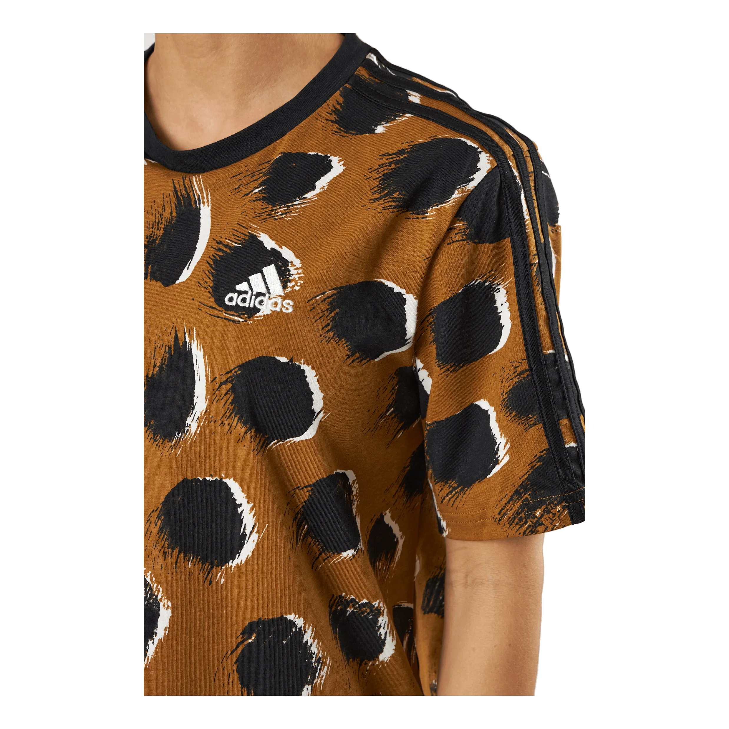 ADIDAS ESSENTIALS 3STRIPES SINGLE JERSEY BOYFRIEND TEE DRESS BROSTR/MULTCO/BLACK