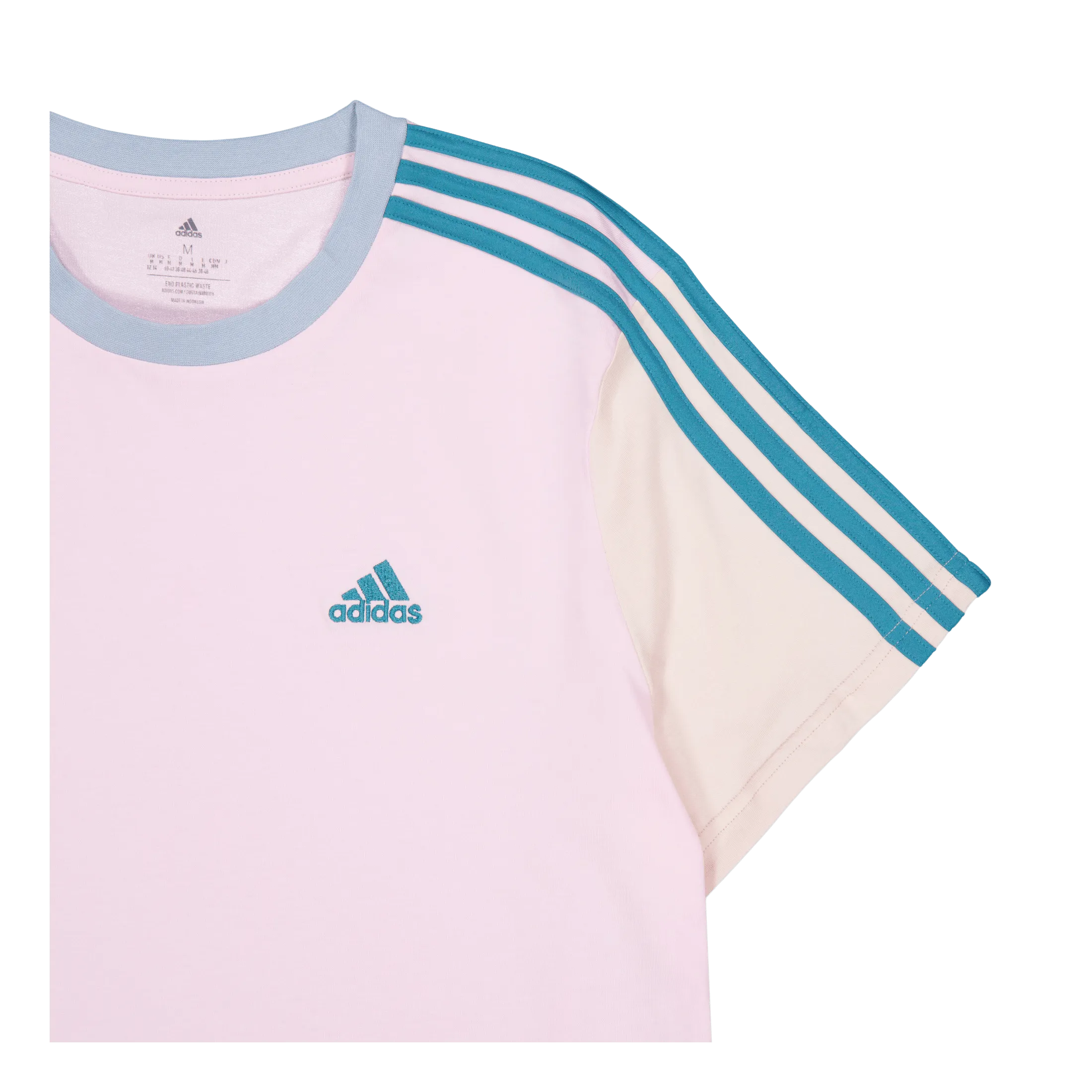 ADIDAS ESSENTIALS 3STRIPES SINGLE JERSEY CROP TOP CLEAR PINK