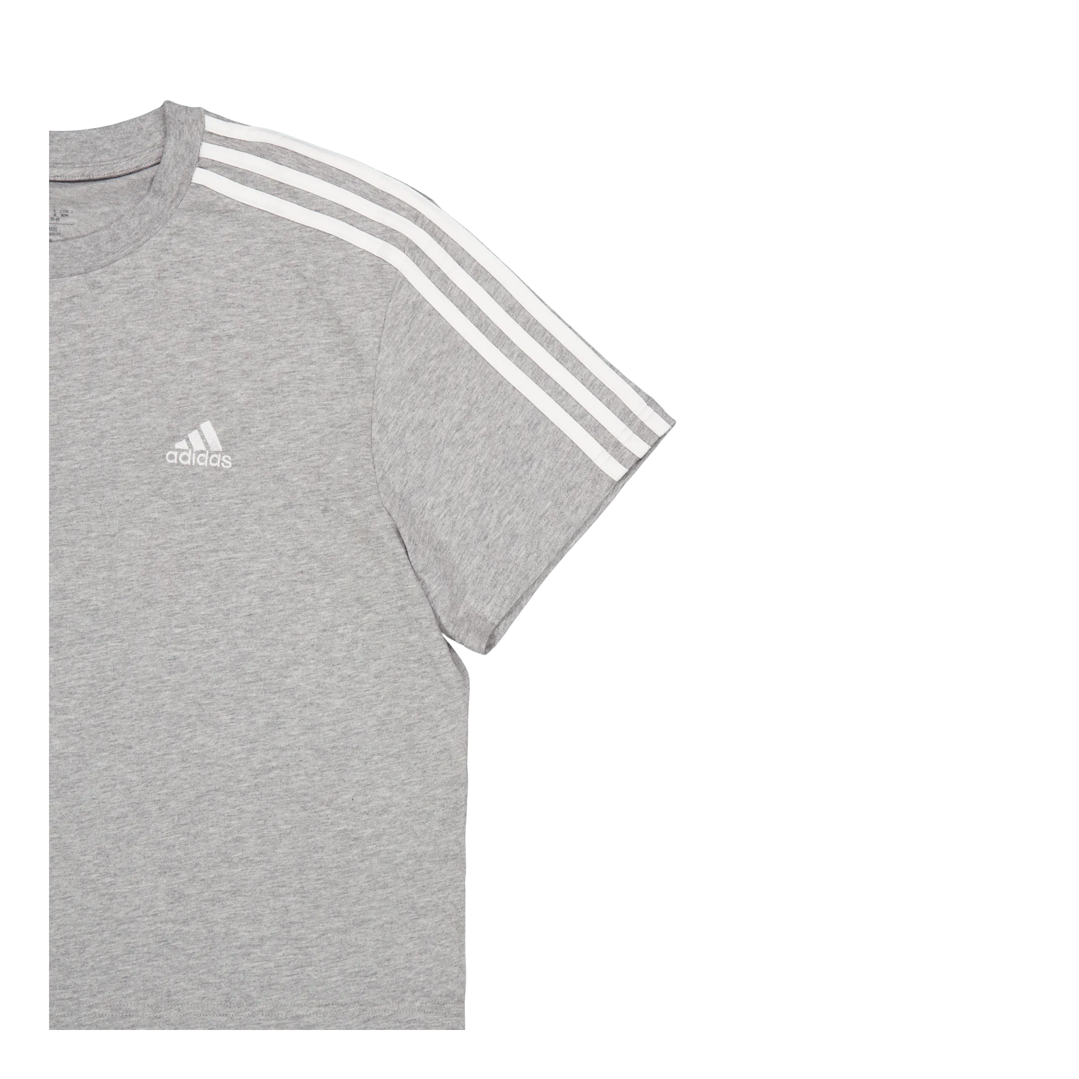 ADIDAS ESSENTIALS 3STRIPES SINGLE JERSEY CROP TOP MEDIUM GREY HEATHER