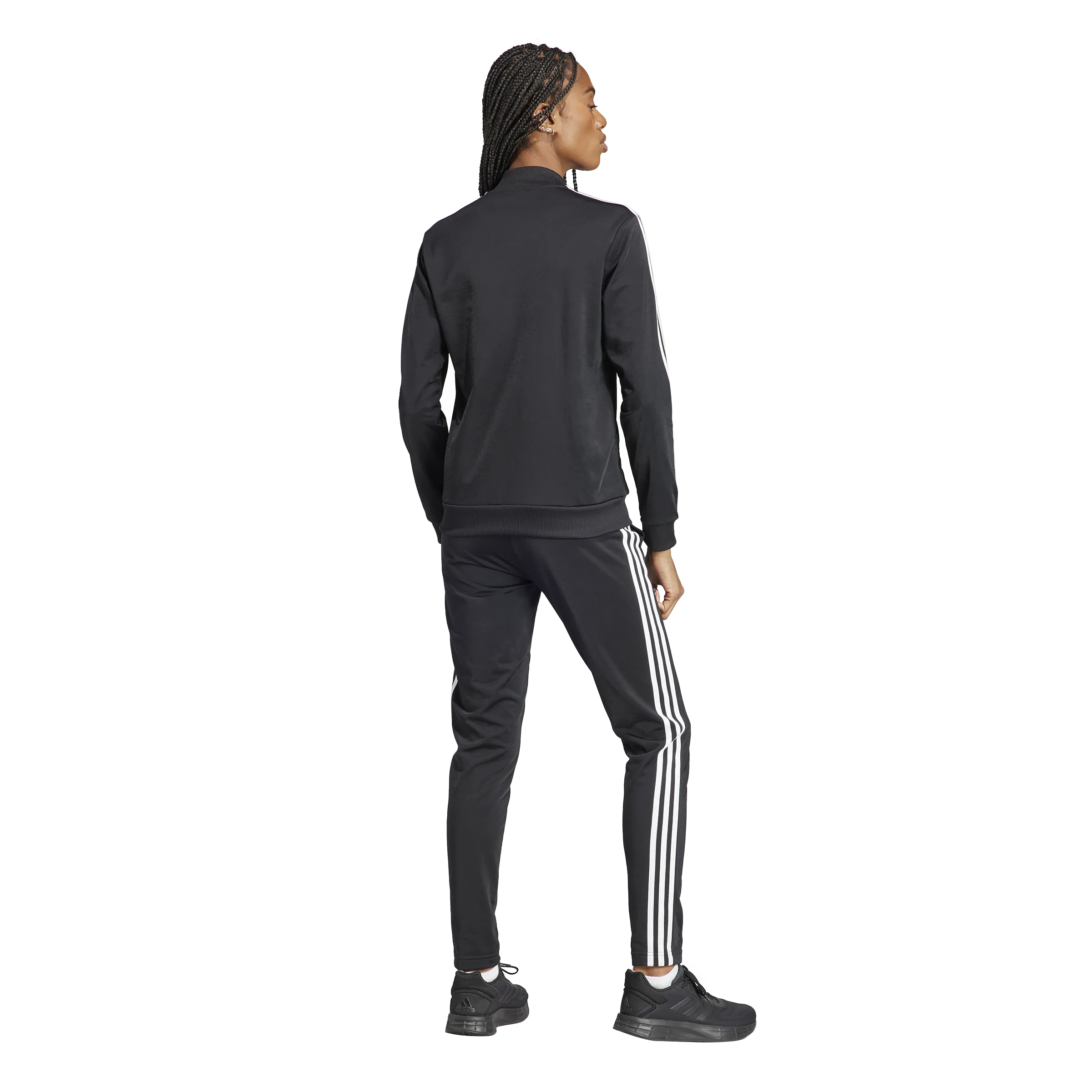 ADIDAS ESSENTIALS 3STRIPES TRACKSUIT BLACK