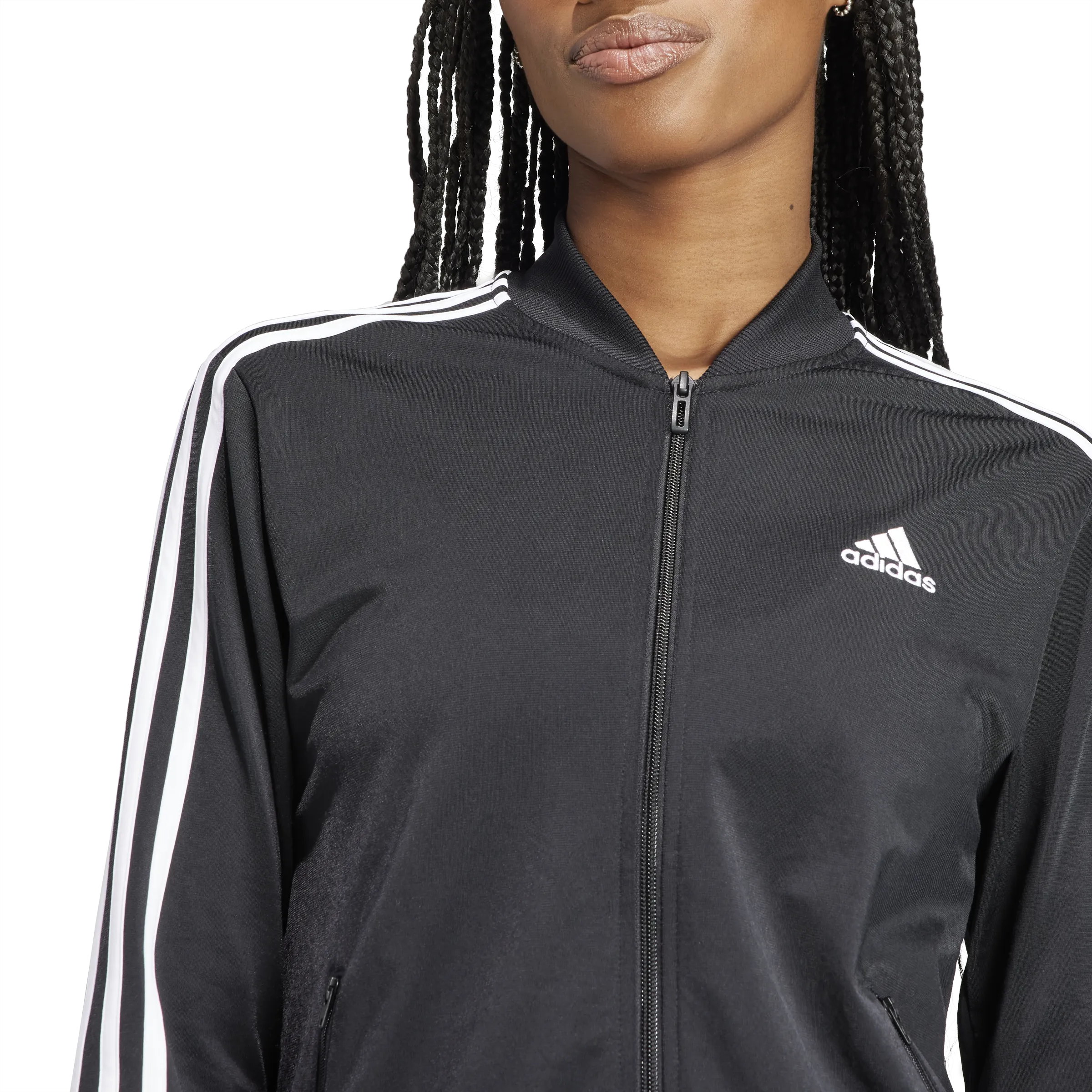 ADIDAS ESSENTIALS 3STRIPES TRACKSUIT BLACK