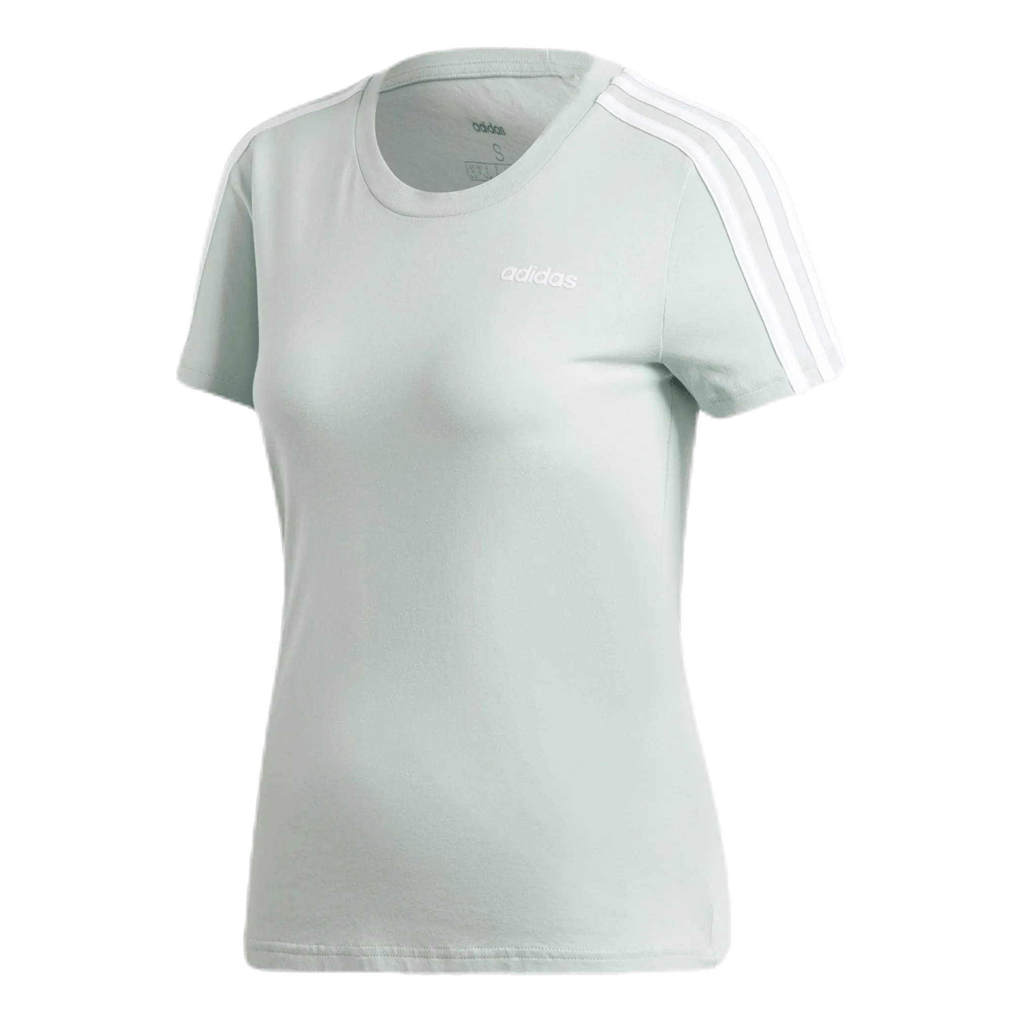 Adidas Essentials 3S Slim Tee Green Tint / White