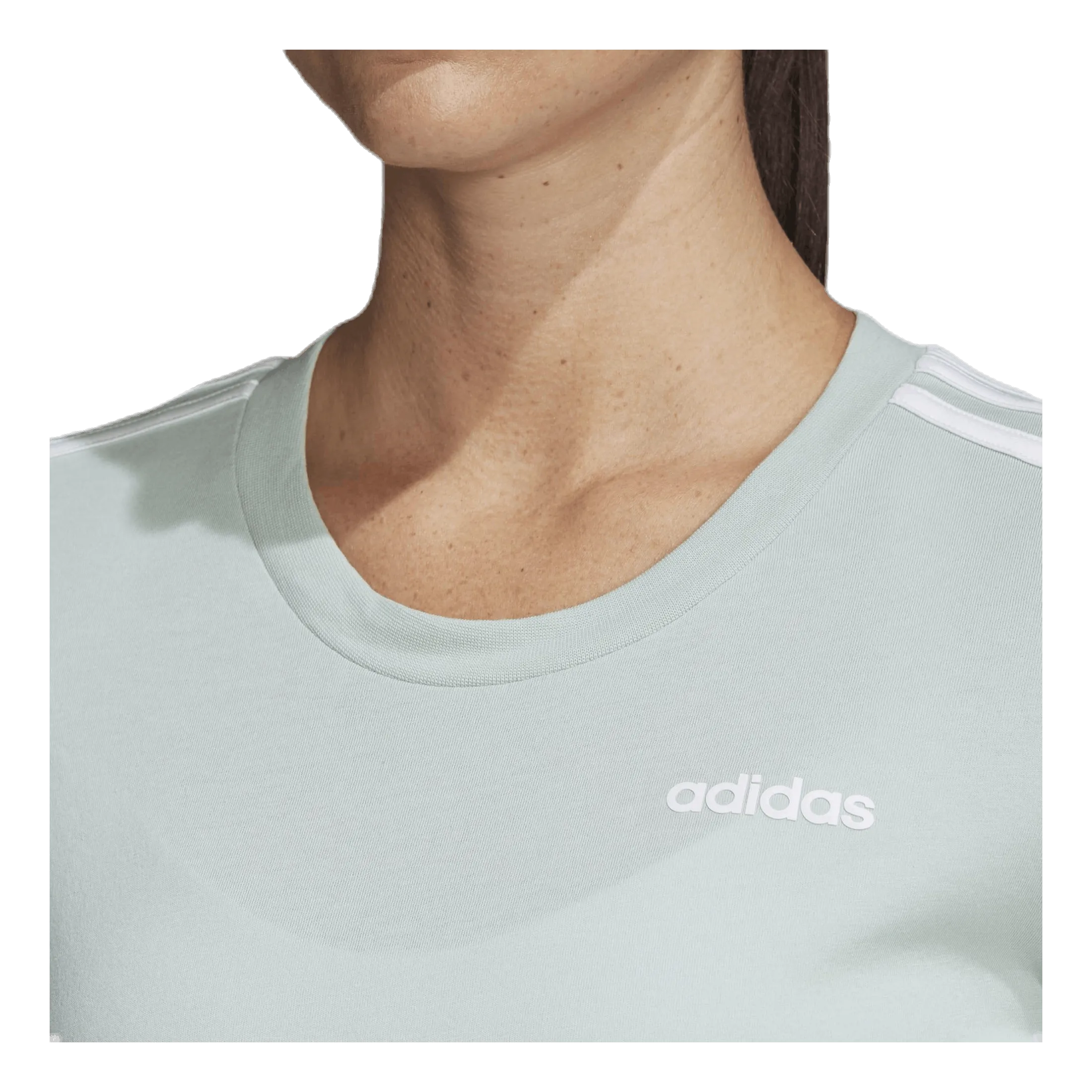 Adidas Essentials 3S Slim Tee Green Tint / White