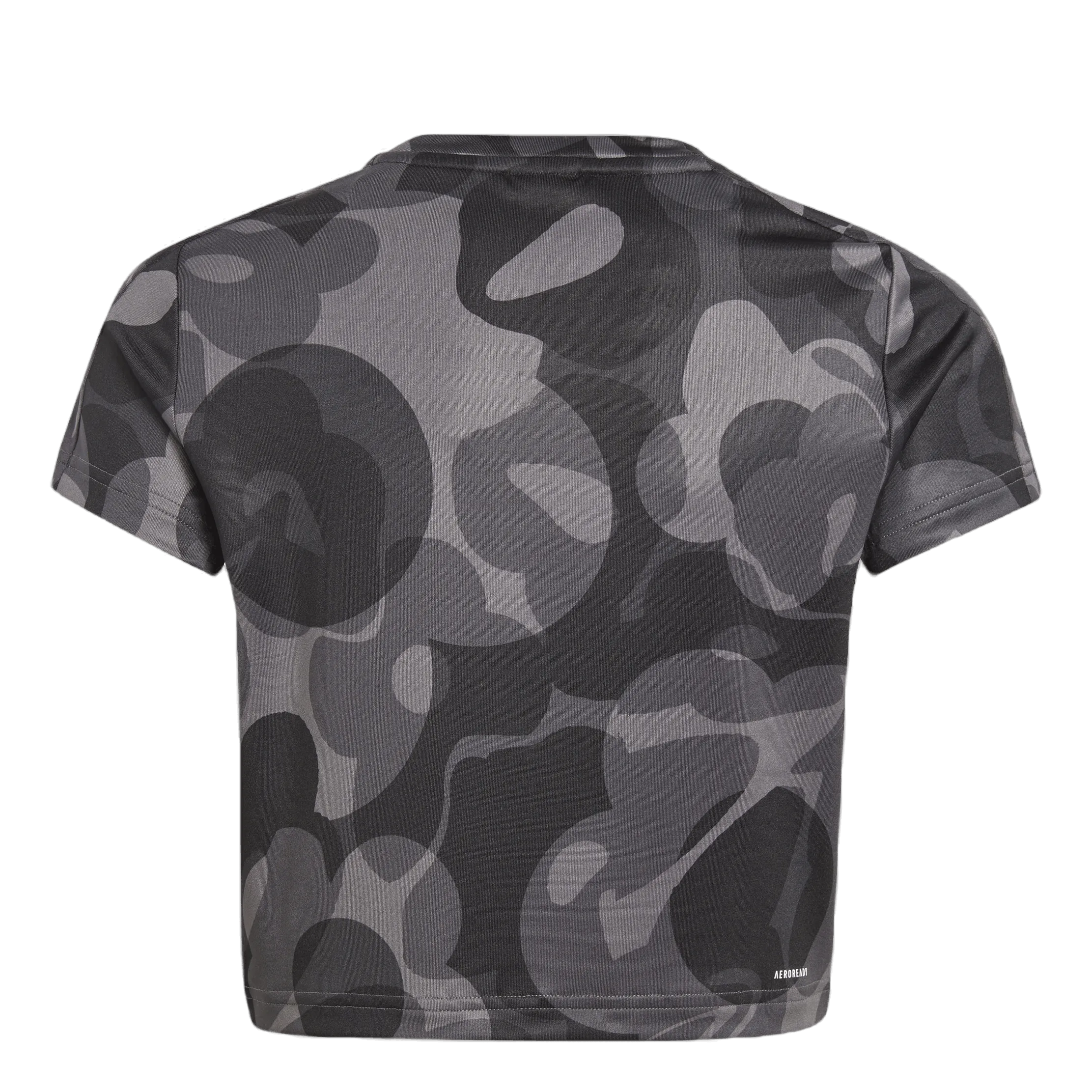 ADIDAS ESSENTIALS AEROREADY SEASONAL PRINT CROP TSHIRT KIDS BLACK