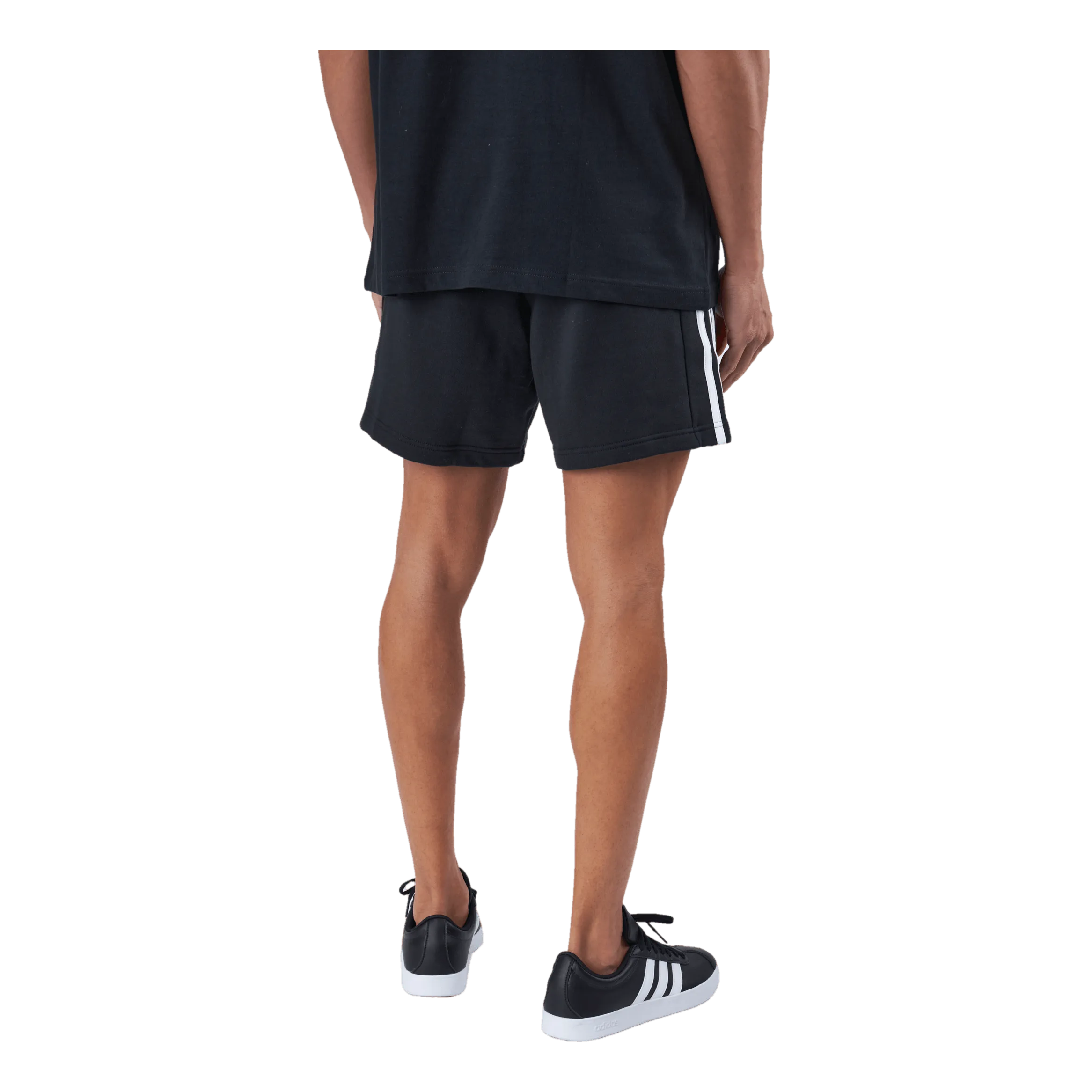 ADIDAS ESSENTIALS FRENCH TERRY 3STRIPES SHORTS BLACK