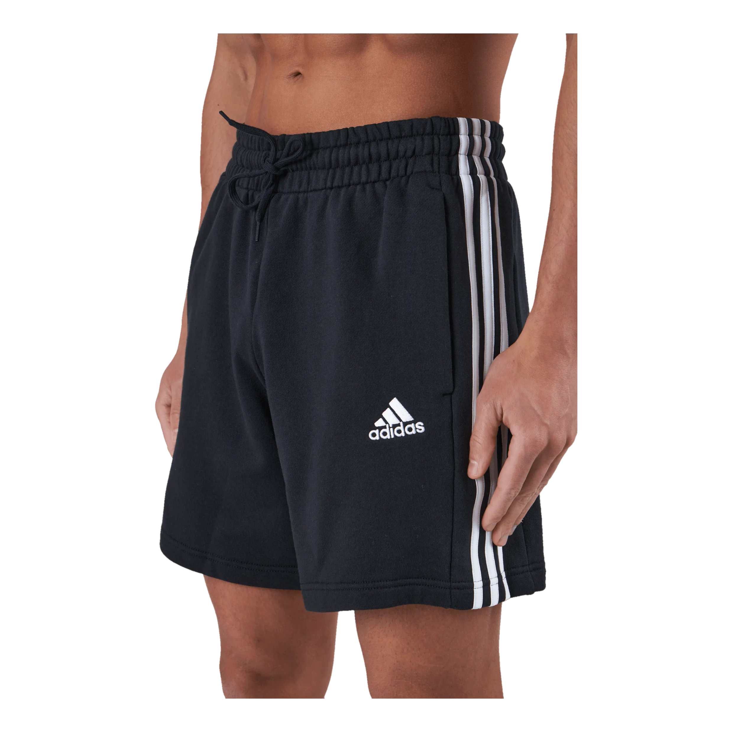 ADIDAS ESSENTIALS FRENCH TERRY 3STRIPES SHORTS BLACK