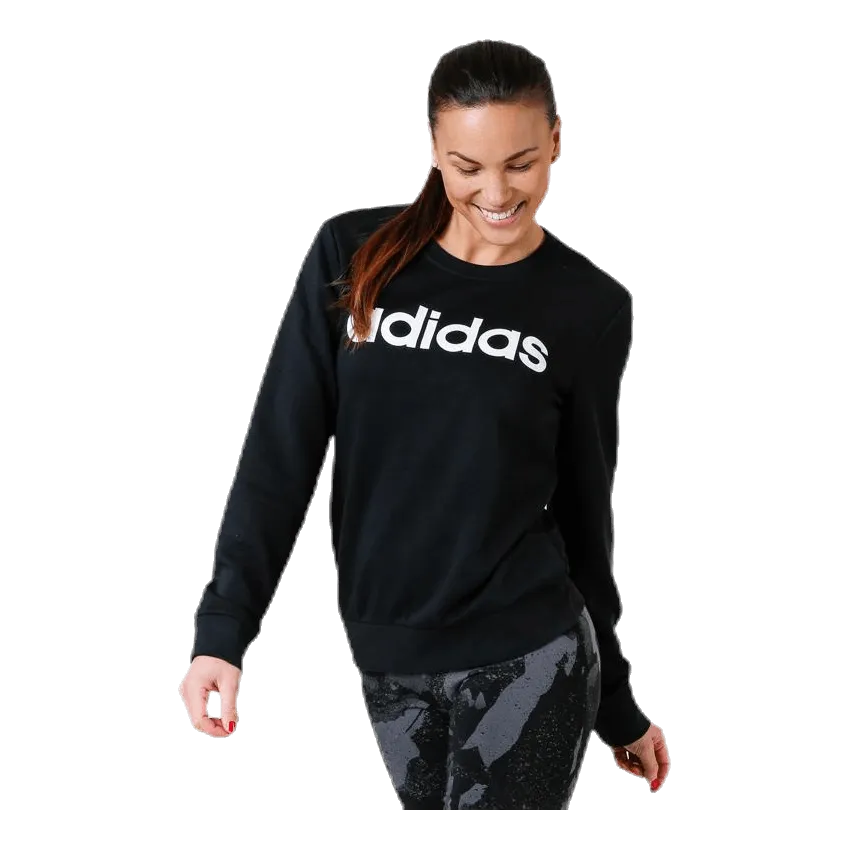 Adidas Essentials Linear Crewneck Black / White