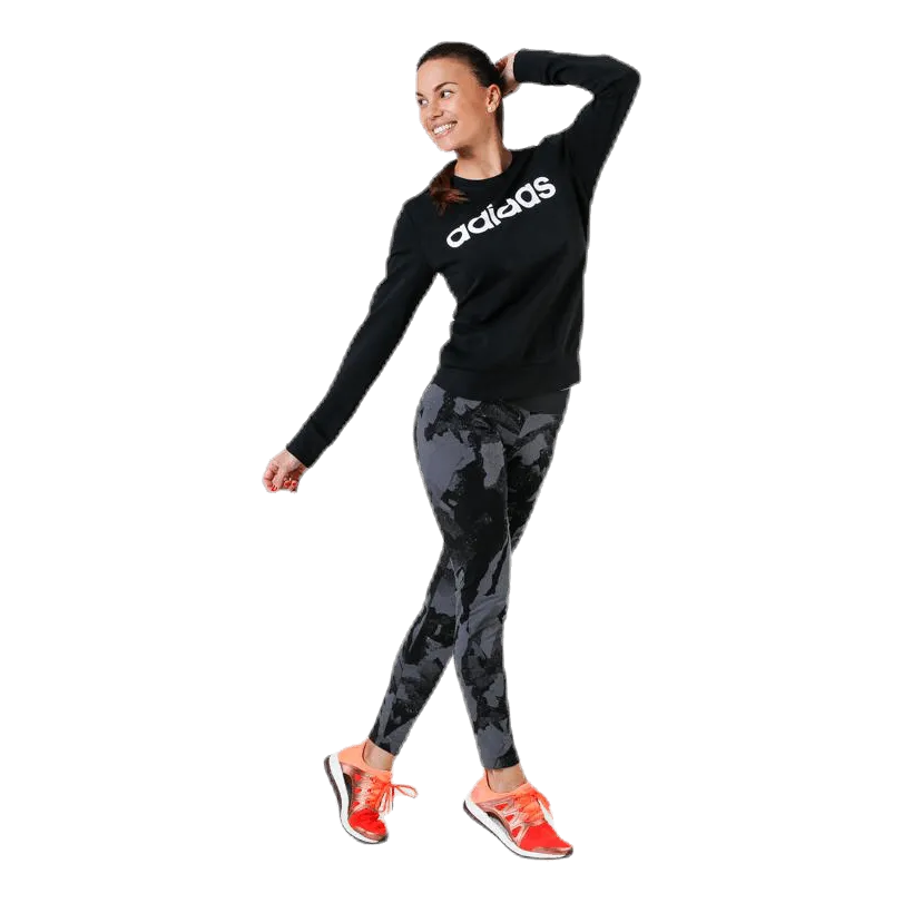 Adidas Essentials Linear Crewneck Black / White