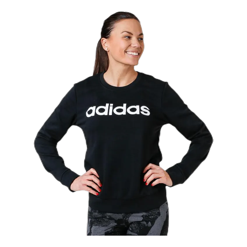 Adidas Essentials Linear Crewneck Black / White