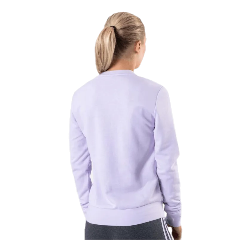 Adidas Essentials Linear Crewneck Purple Tint / White