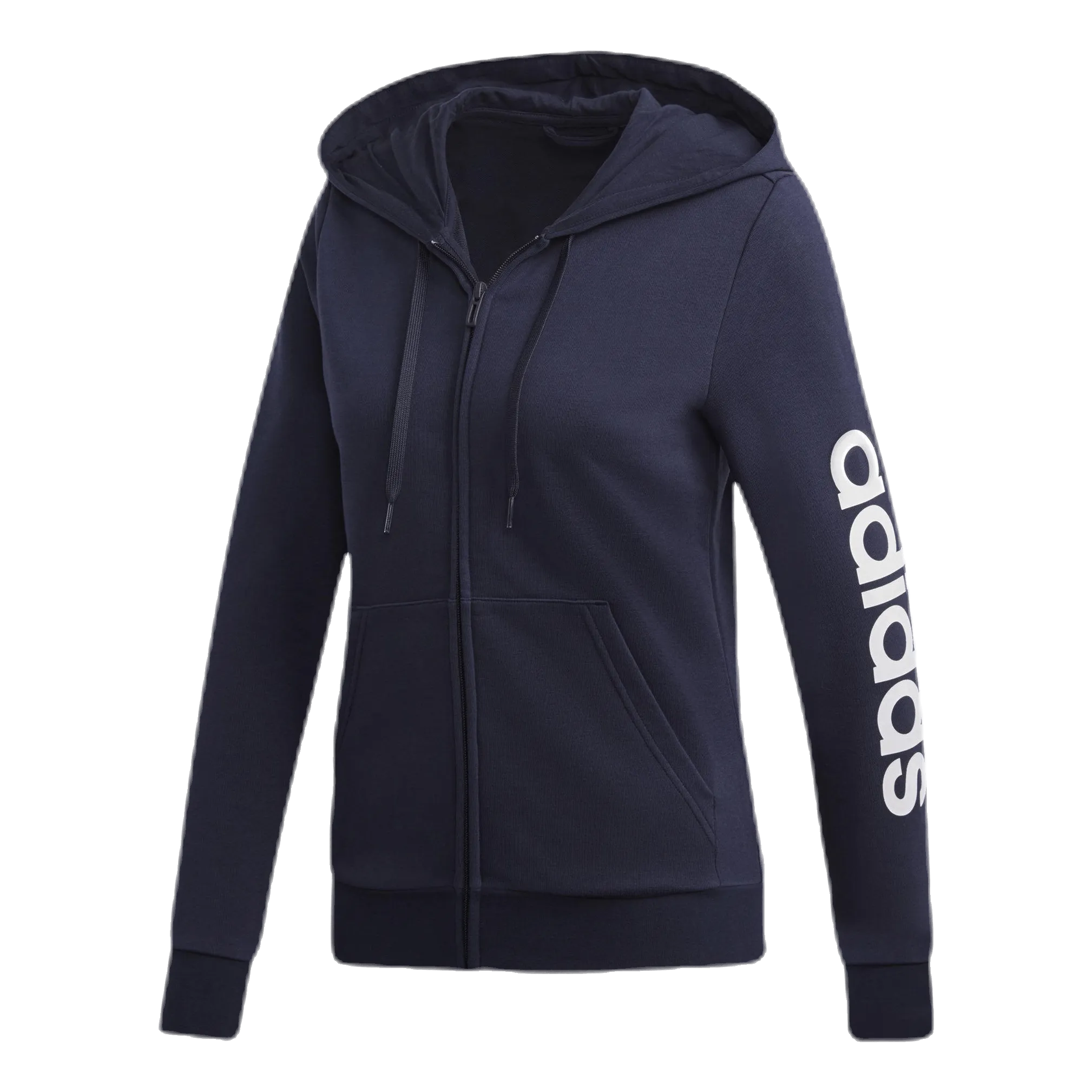 Adidas Essentials Linear Full Zip Hoodie Legend Ink / White