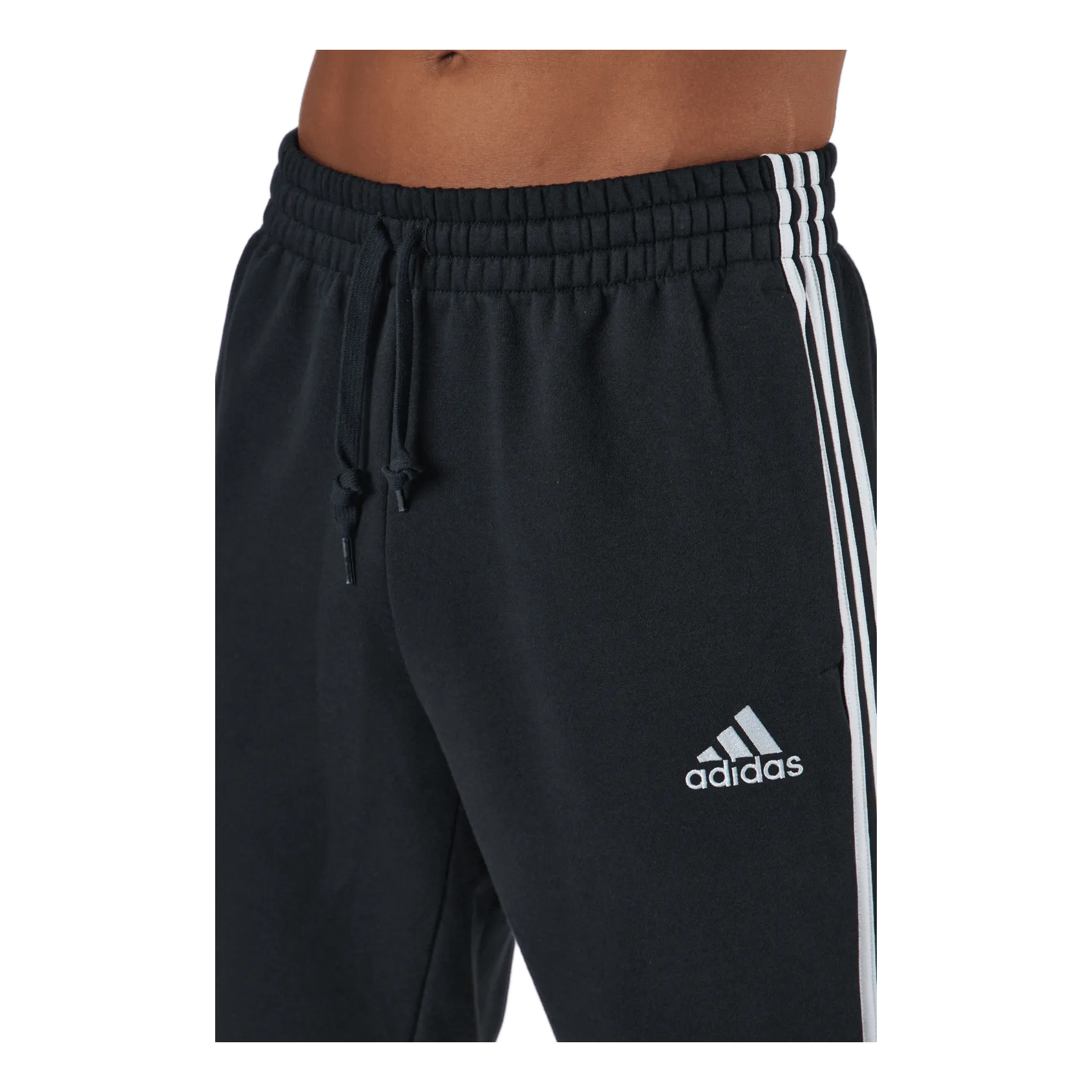 Adidas Essentials Slim  3 Stripes Pants Black / White