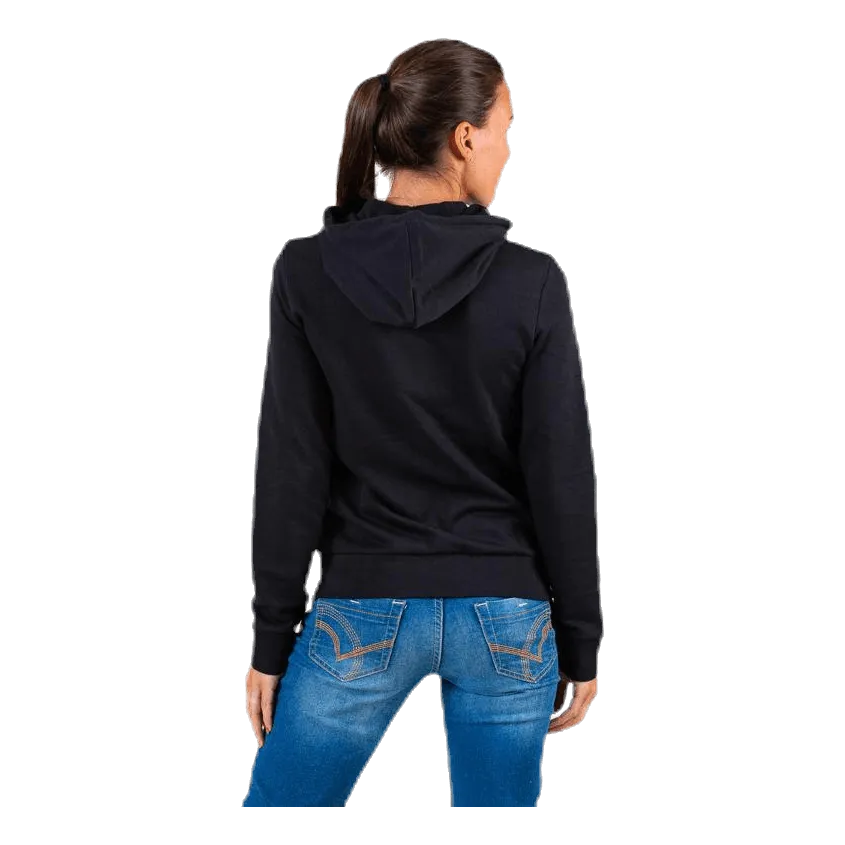 Adidas Essentials Solid Full Zip Hoodie Black / White
