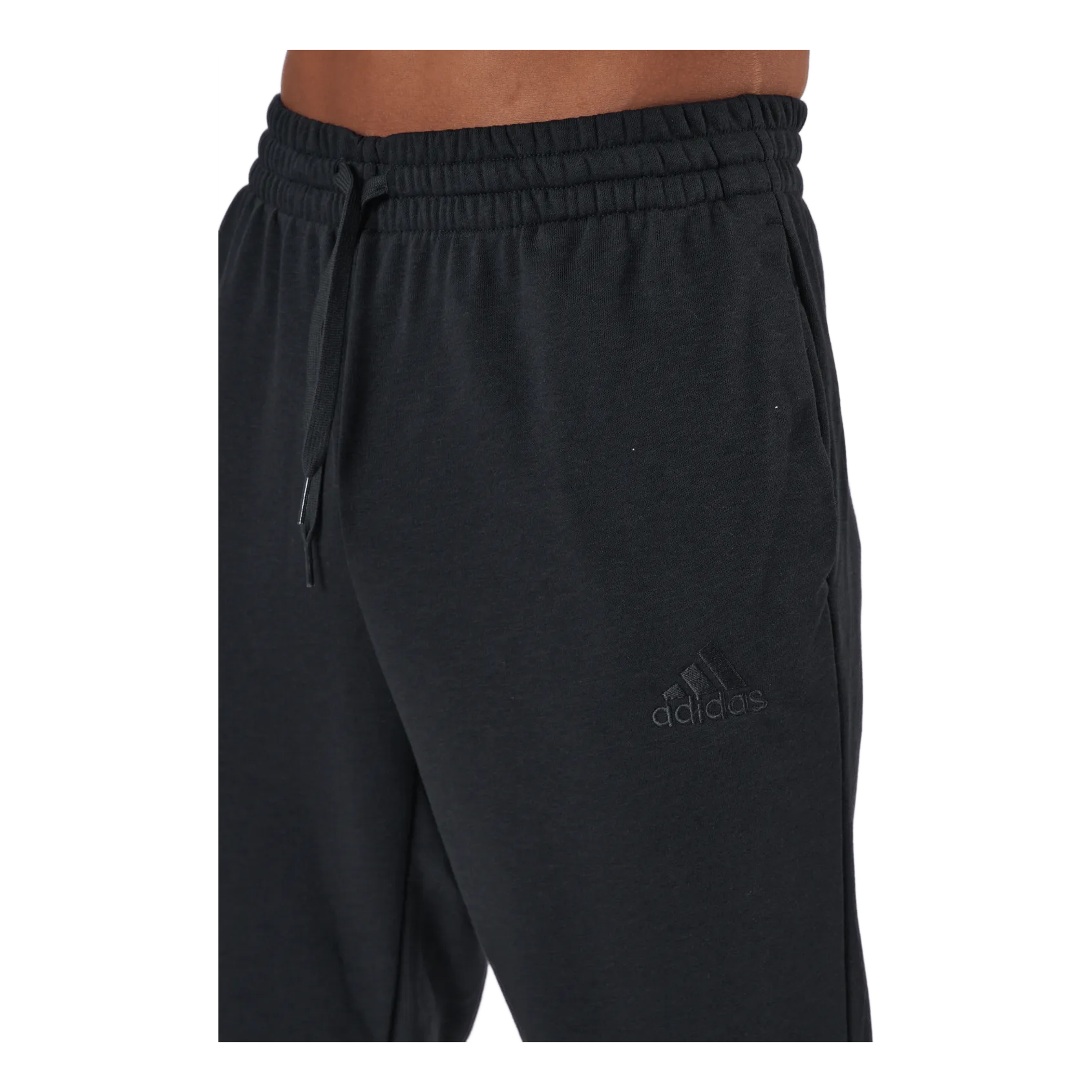 Adidas Essentials Tapered Elastic Cuff Linear Pants Black