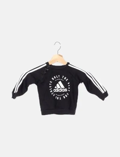 Adidas Sudadera negra logo