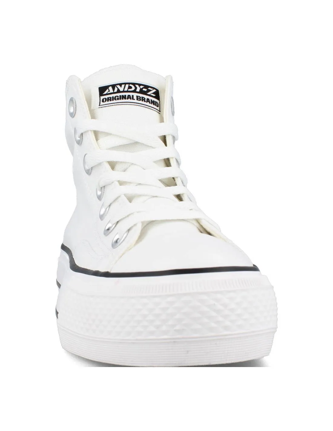 ANDY Z  ZAPATILLAS LONA BOTA DOBLE PISO BLANCA