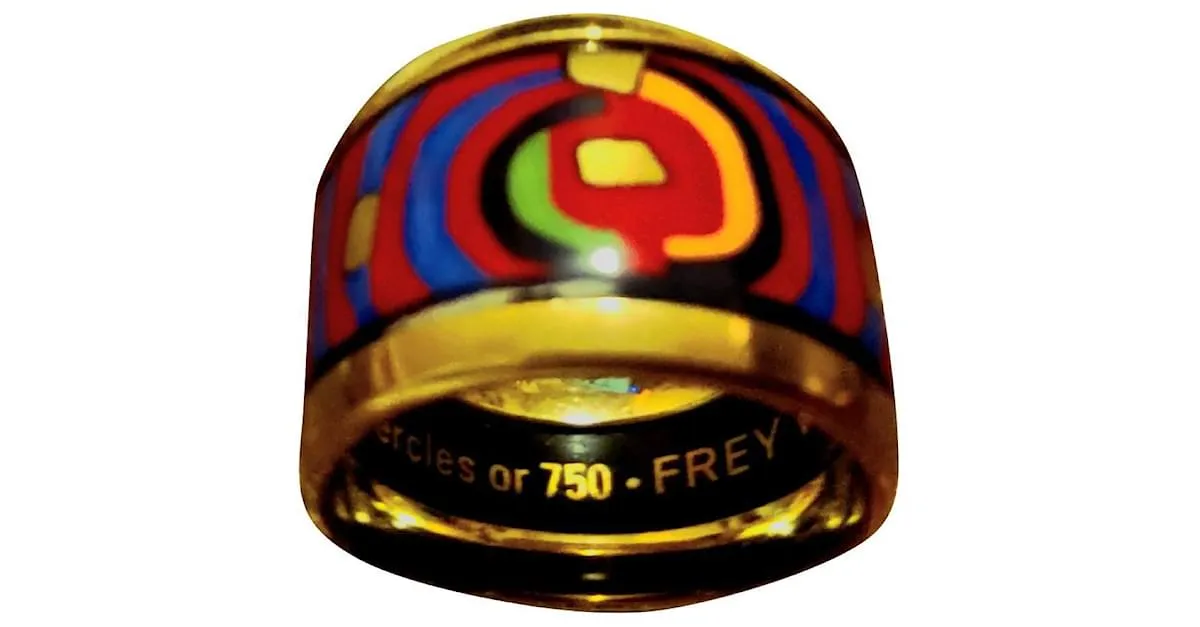 Anillo Frey Wille al estilo de Hèrmes Multicolor 