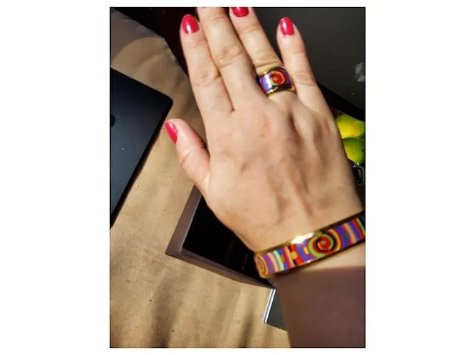 Anillo Frey Wille al estilo de Hèrmes Multicolor 