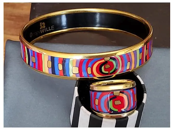 Anillo Frey Wille al estilo de Hèrmes Multicolor 