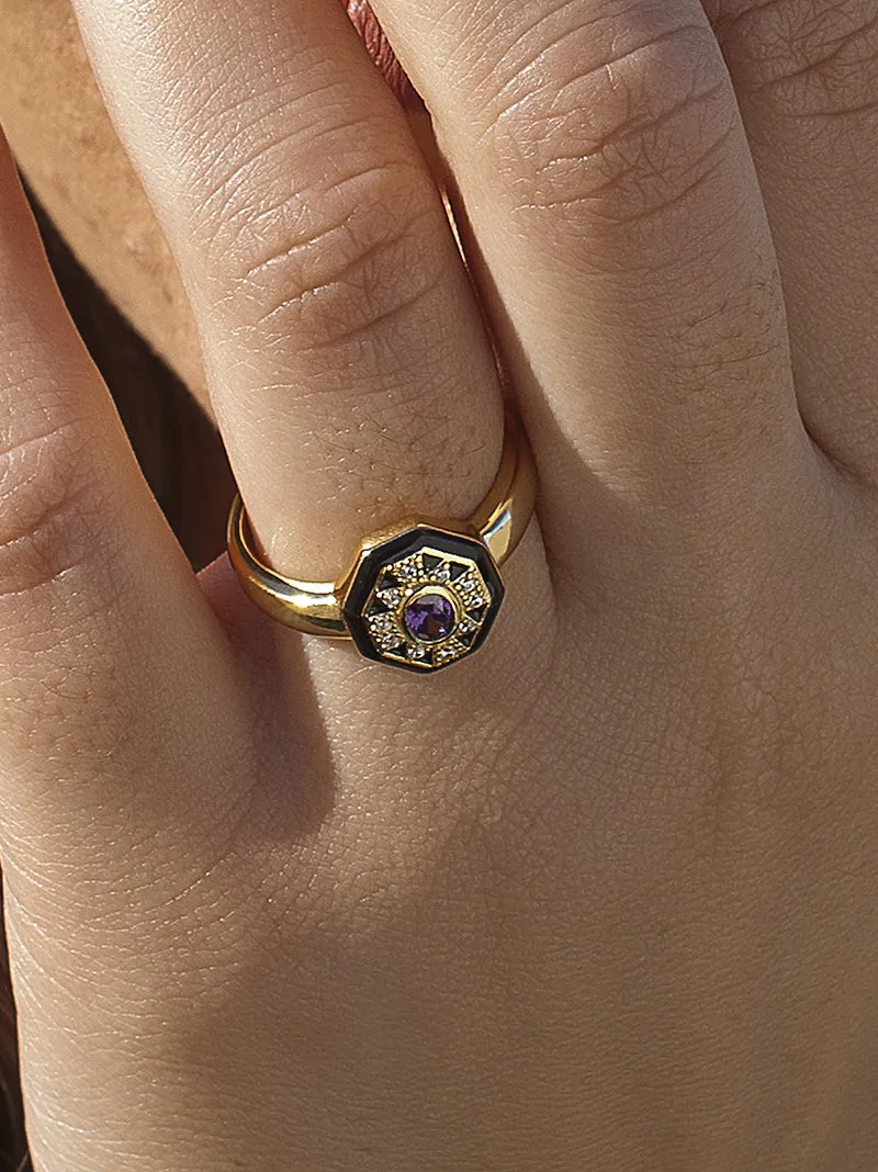 Anillos con piedras diseo geométrico estilo étnico