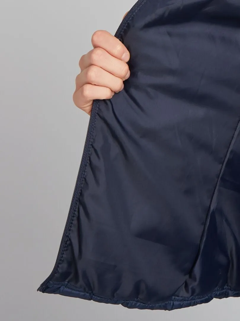 ANORAK ACOLCHADO DE BOTELLAS RECICLADAS  AZUL