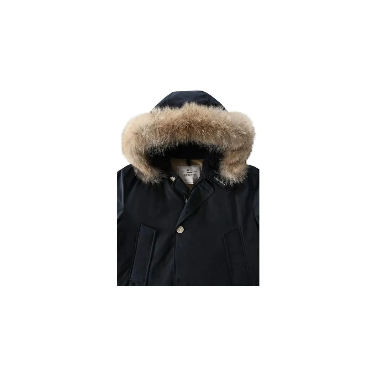 Anorak Arctic Detachable Fur Hombre Melton Blue