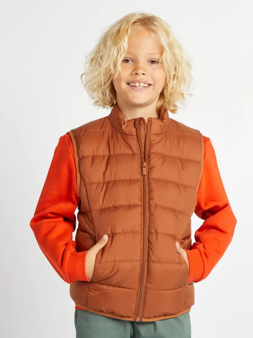ANORAK LIGERO SIN MANGAS  MARRON