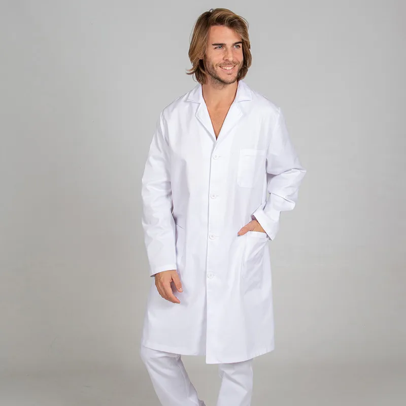 BATA SANITARIA UNISEX CON BOTONES Y CINTURóN EN LA ESPALDA  GARY'S