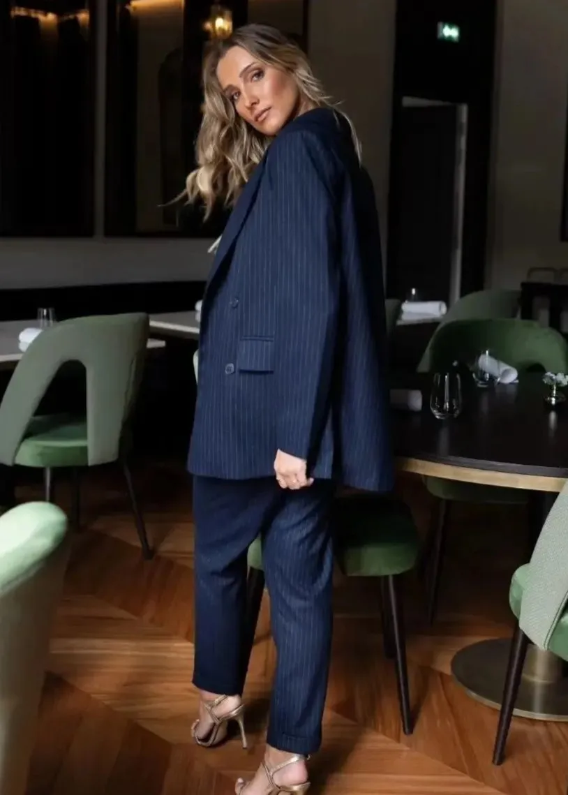 Blazer azul raya diplomatica