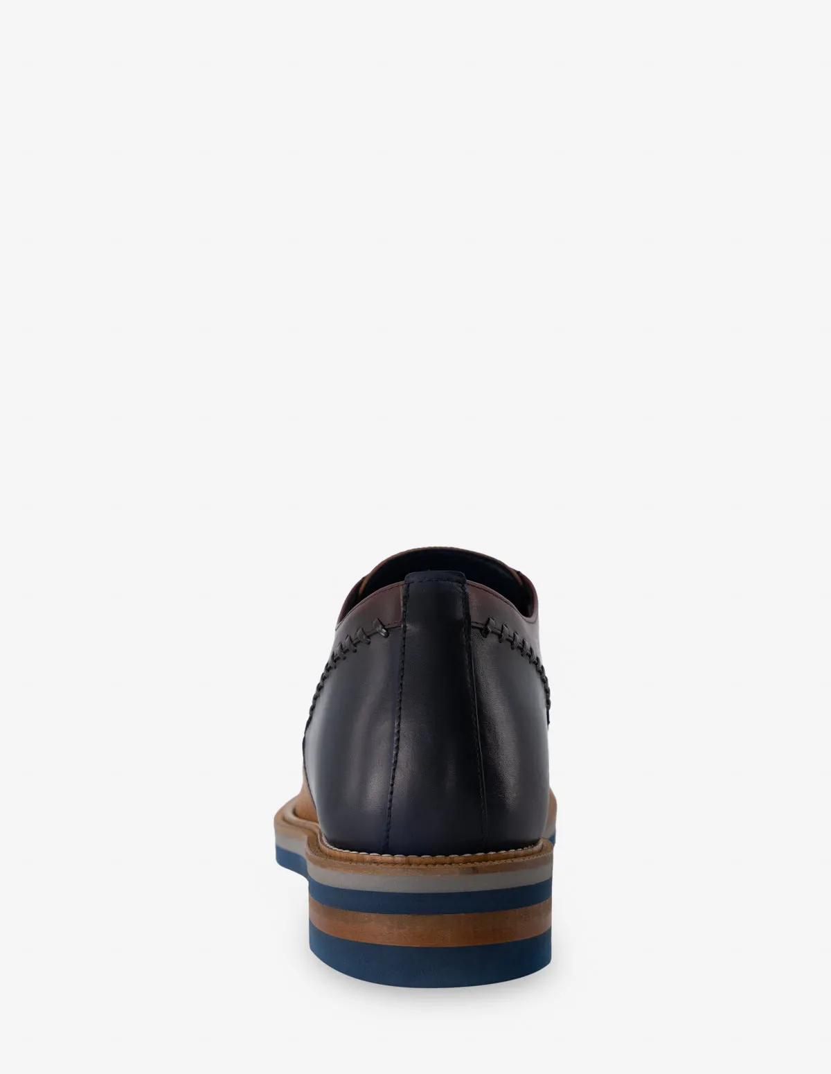 Blucher +7 cm de altura en piel napa multicolor para hombre