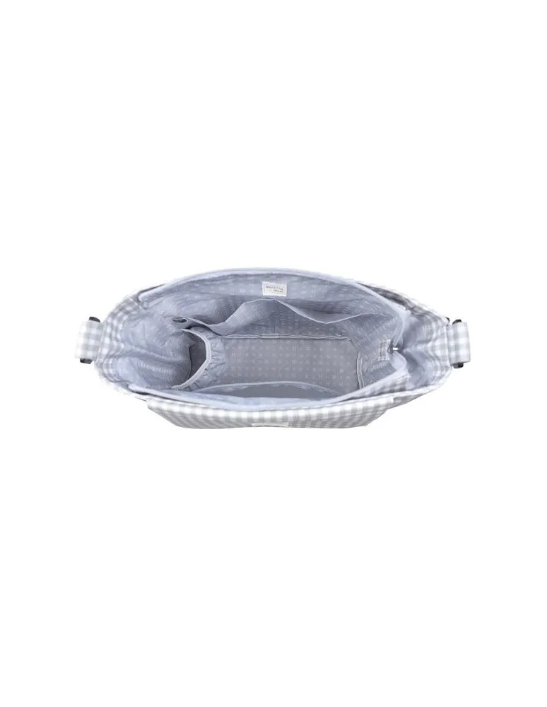 BOLSA CANASTILLA I LOVE VICHY GRIS WALKING MUM