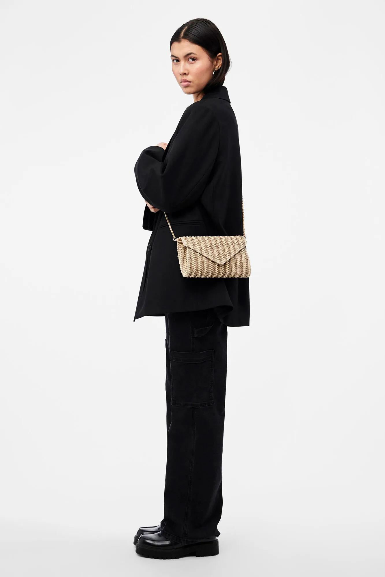 Bolso bandolera mimbre