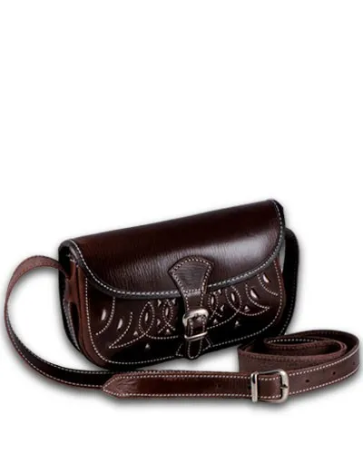 Bolso campero piel marron
