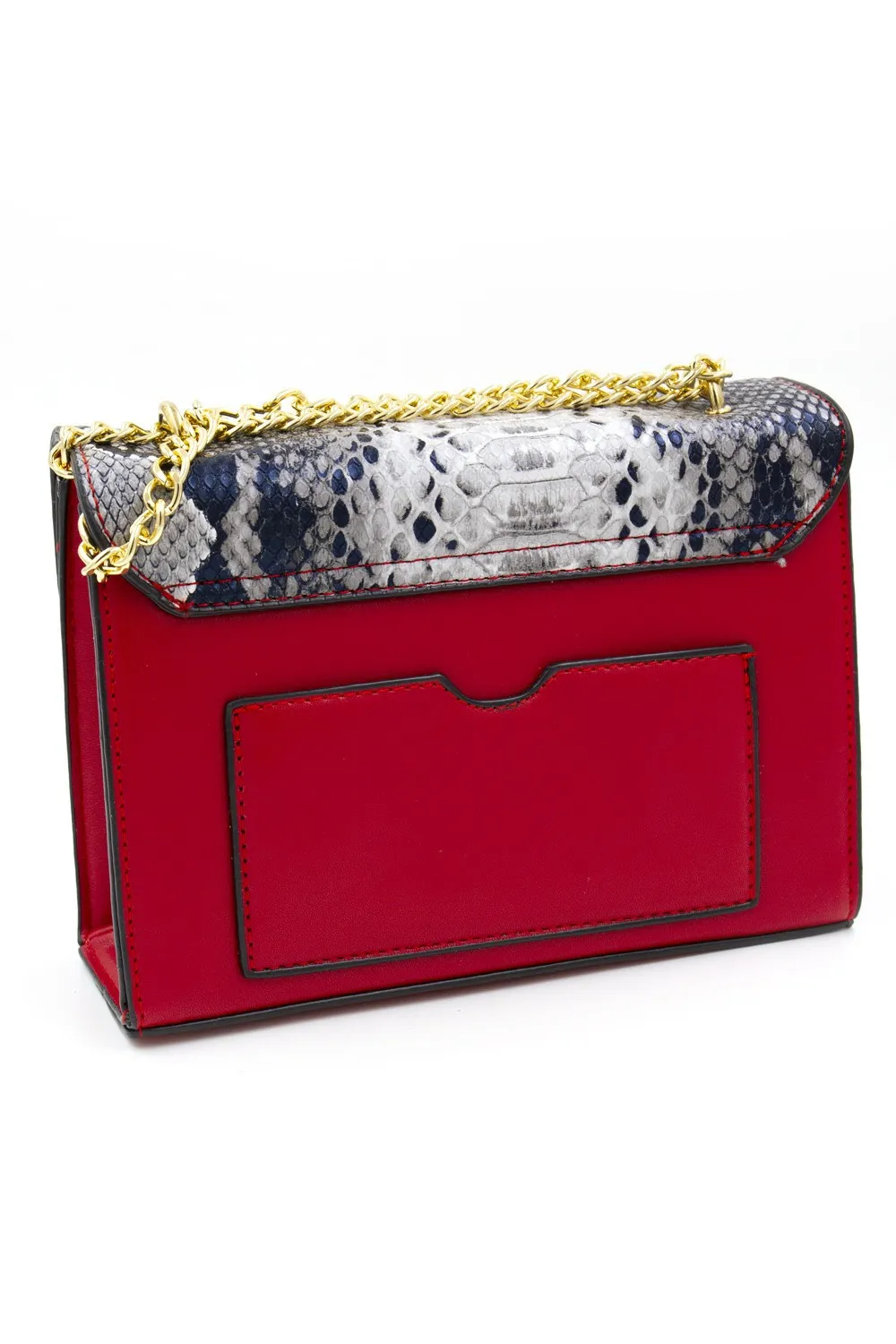 Bolso mini serpiente rojo