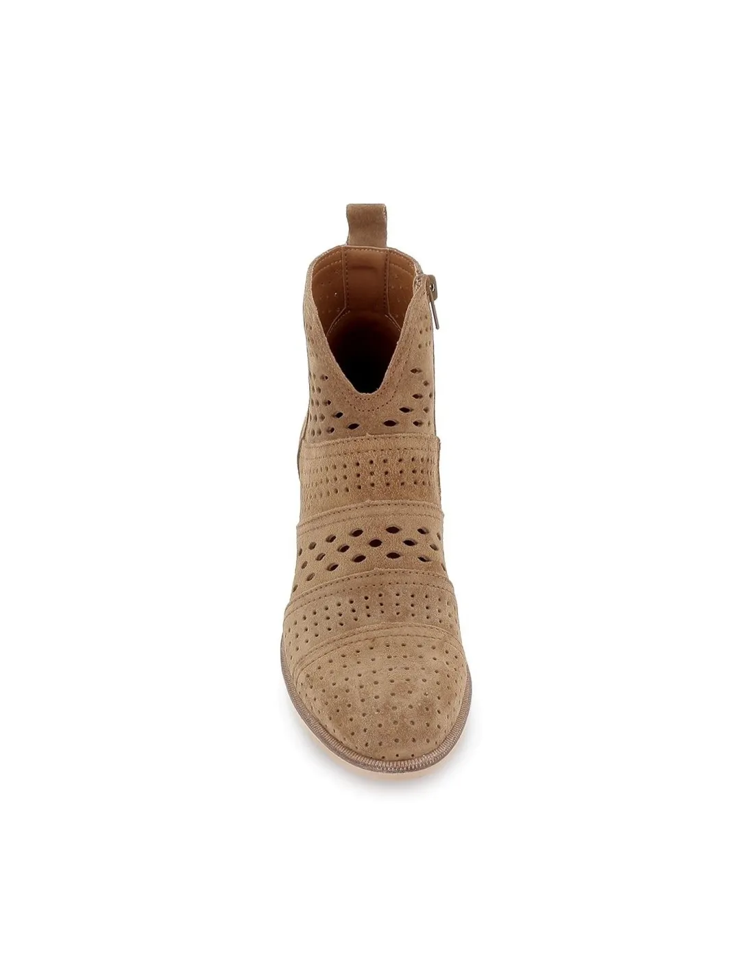 Bota baja cuero perforaciones mujer cremallera ALPE