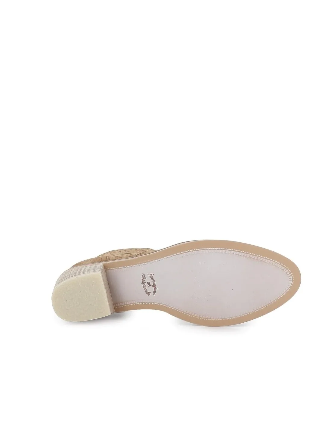 Bota baja cuero perforaciones mujer cremallera ALPE