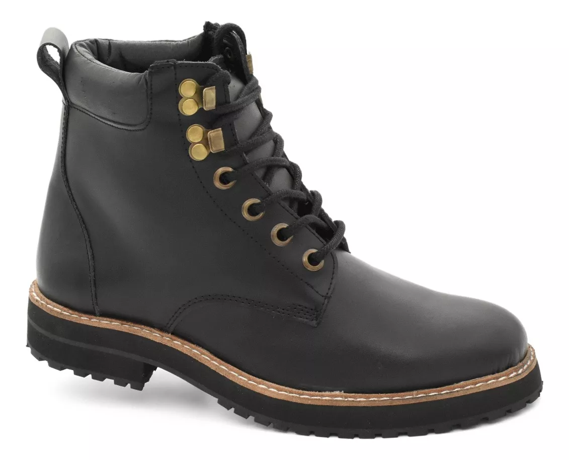 Bota Borcego Hombre Borcegui Cuero Cosido Serafinne 8000