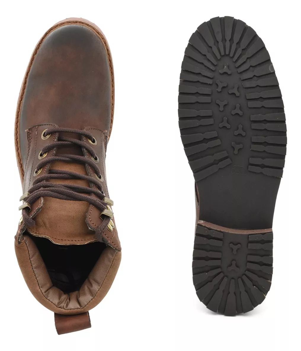 Bota Borcego Hombre Borcegui Cuero Cosido Serafinne 8000