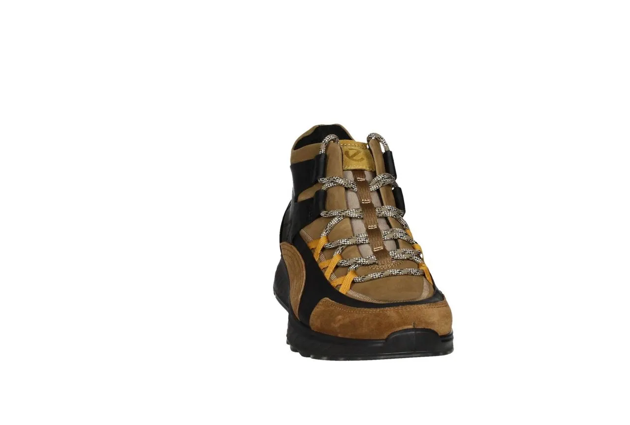 Bota Casual Cordon Nobuck Cuero/negra P.goma