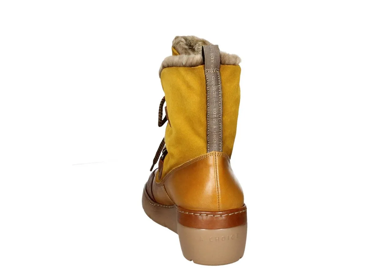BOTA CORDON CUEROMOSTAZA CON VUELTA PELO