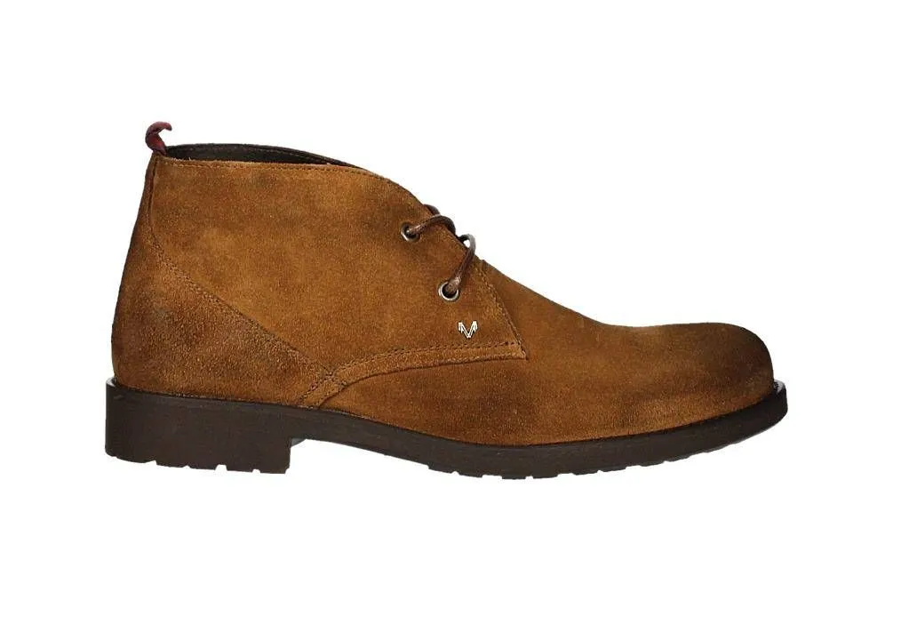 Bota Cordon Lisa Serraje Cuero Piso Goma