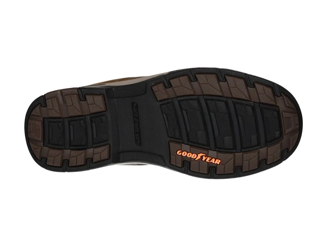 Bota Cordon Napa Grass Cuero Cuello Acolchado Marron