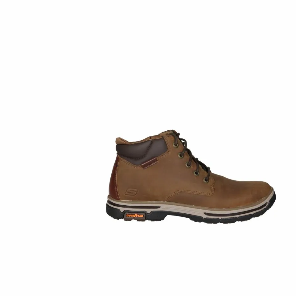 Bota Cordon Napa Grass Cuero Cuello Acolchado Marron
